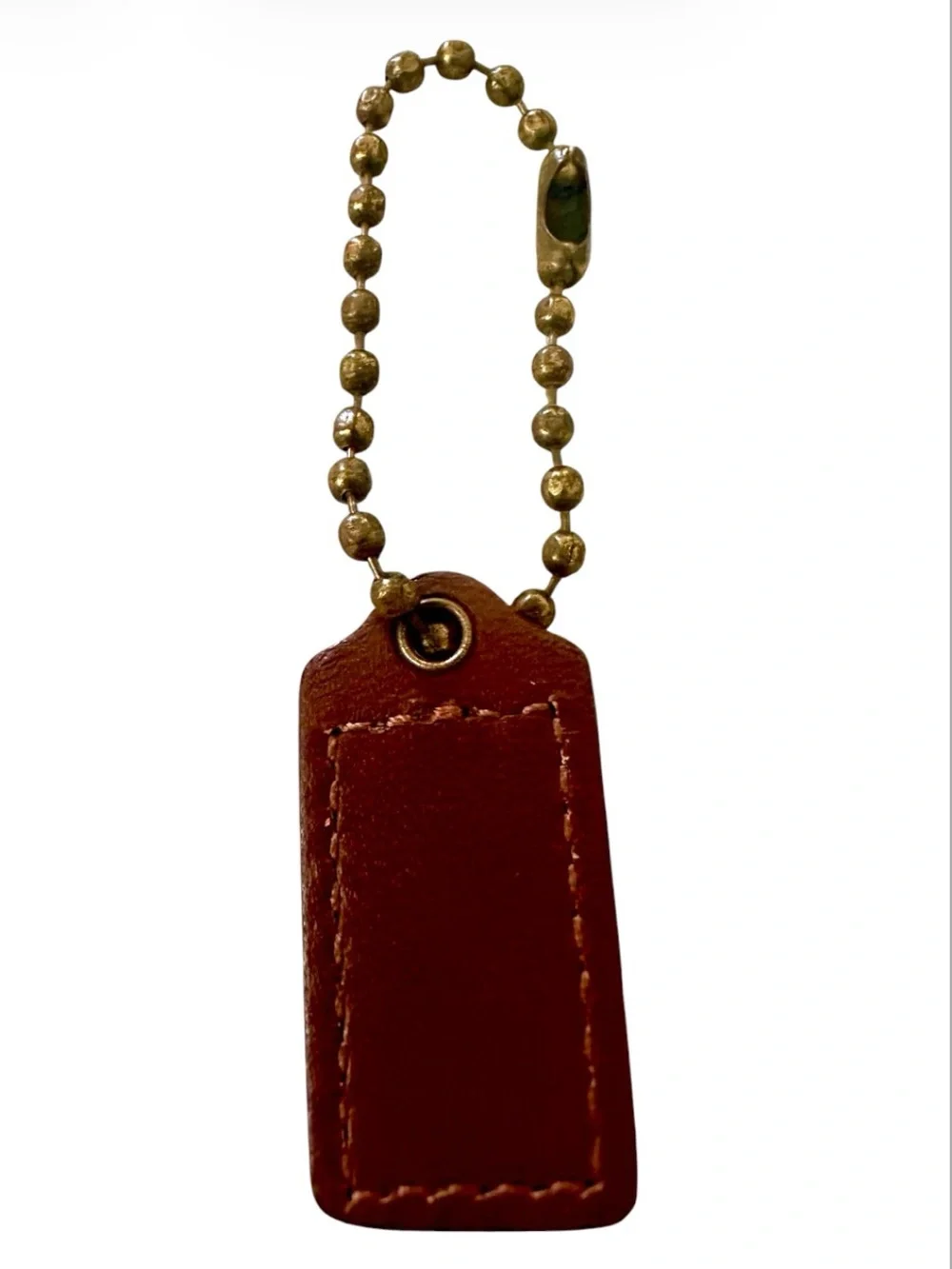 COACH Brown Leather Hangtag & Keychain